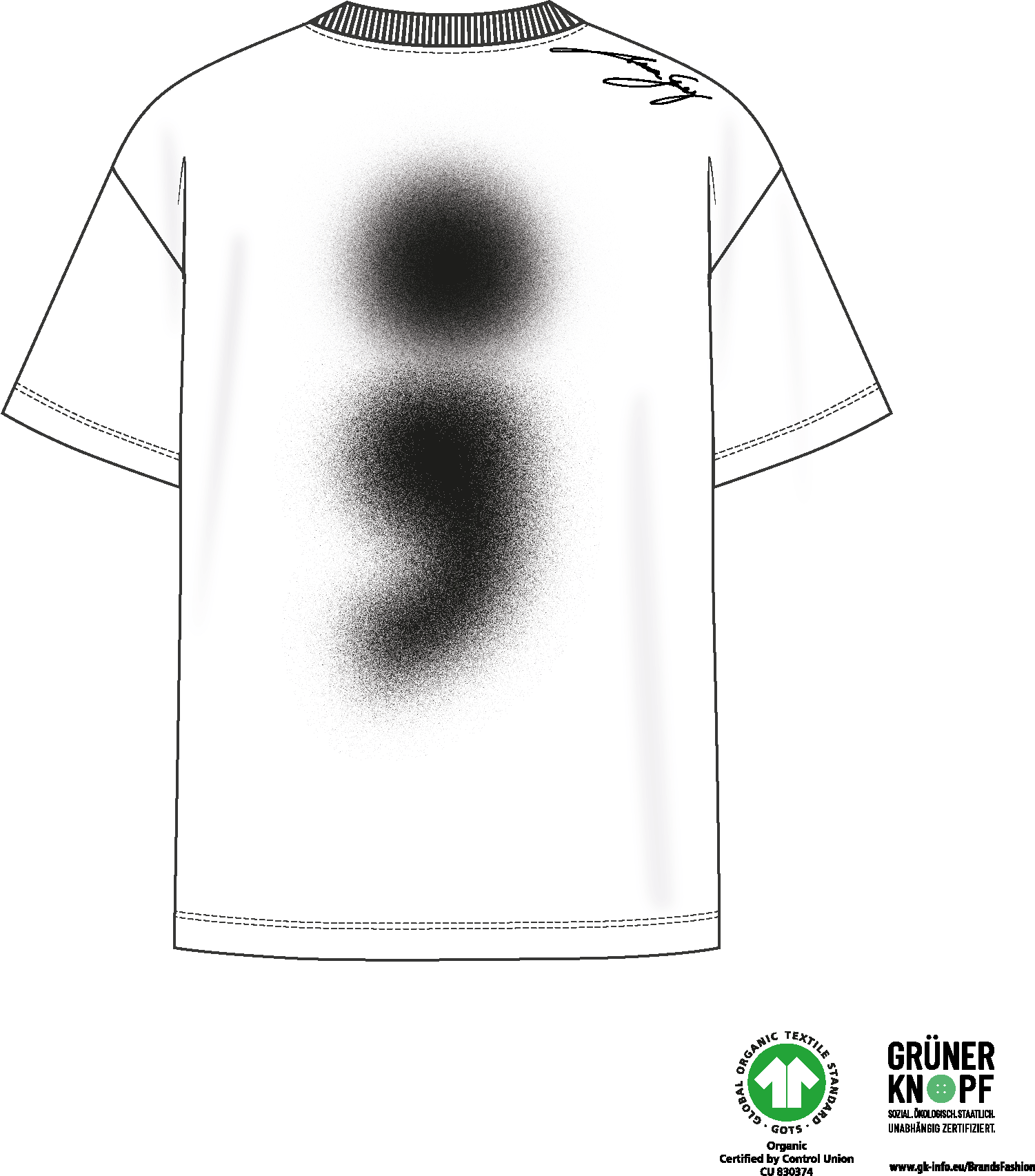 Semikolon T-Shirt weiß