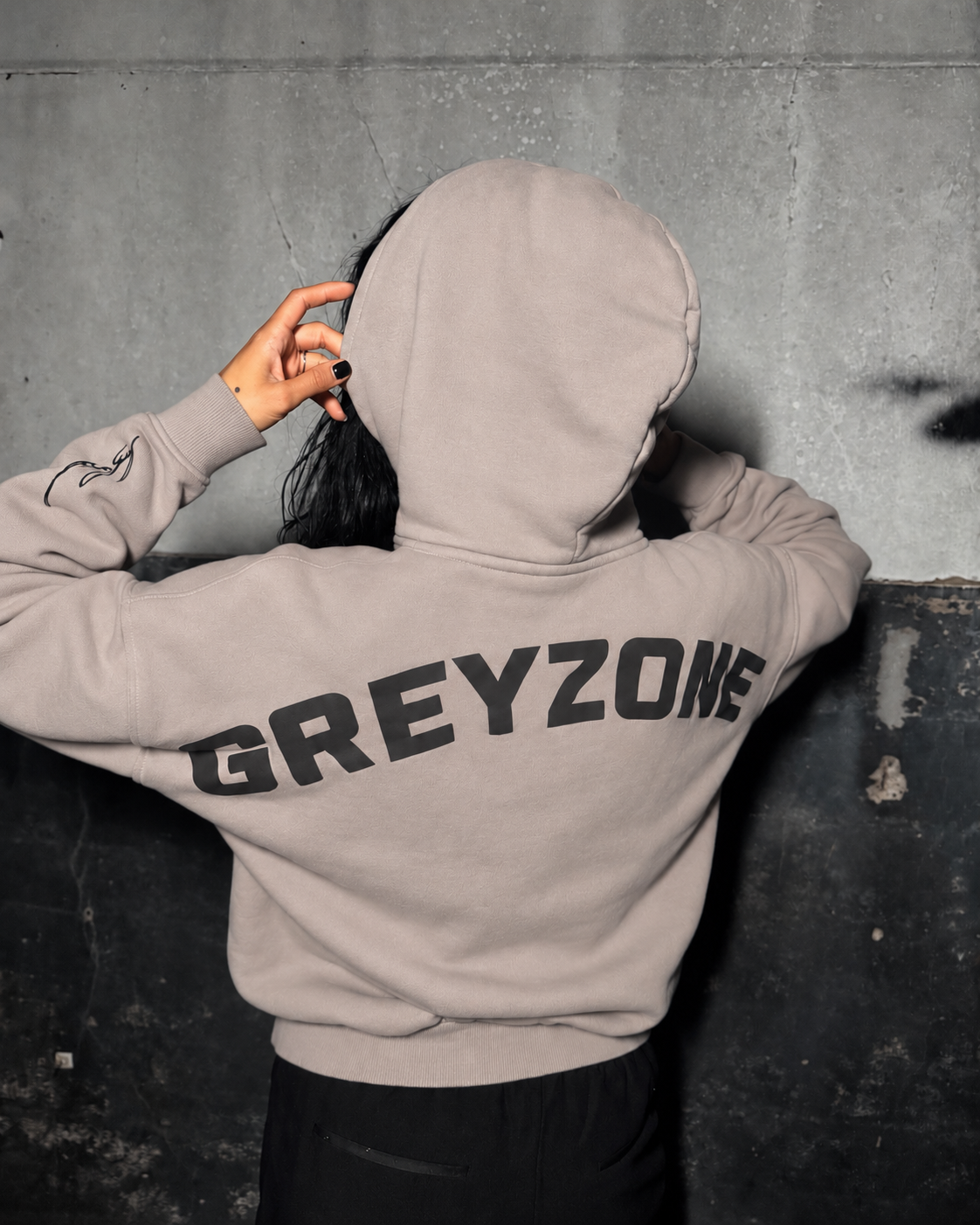 Hoodie Semikolon beige/taupe